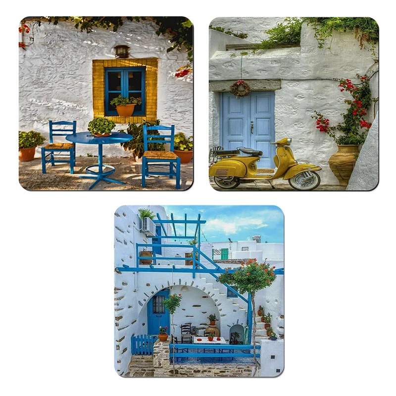 مگنت صباطرح مدل خانه ساحلی کد M1310 مجموعه 3 عددی