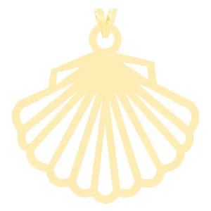 آویز گردنبند طلا 18 عیار زنانه الن نار مدل صدف ELN3749