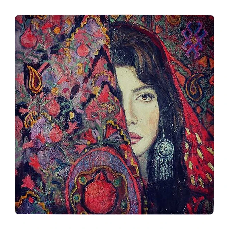 زیر لیوانی  طرح بانوی شرقی کد    4808962_3618