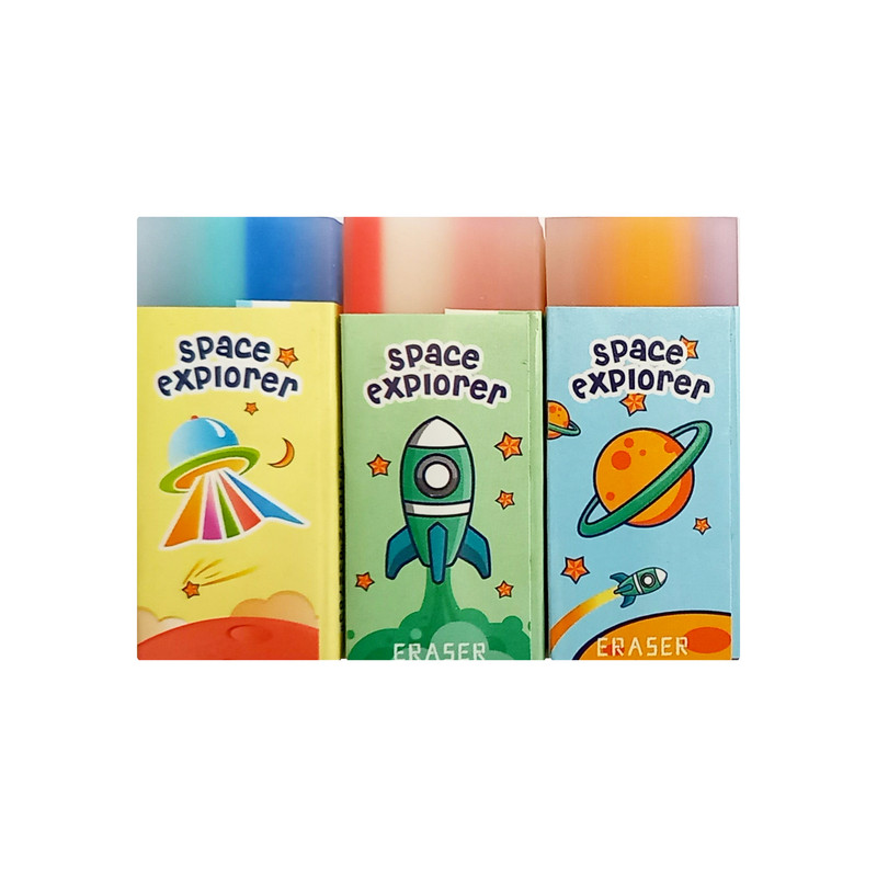 پاک کن مدل ژله ای طرح فضایی مجموعه 3 عددی