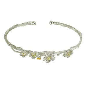 بنگل زنانه مدل گل ژربرا کد 00928