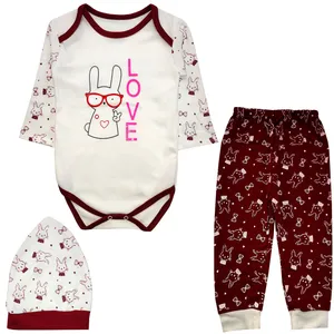 ست 3 تکه لباس نوزادی مدل خرگوش کد 4023