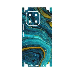 MAHOOT Turquoise marblewith golden streaks-FullSkin Cover Sticker for Honor X6b
