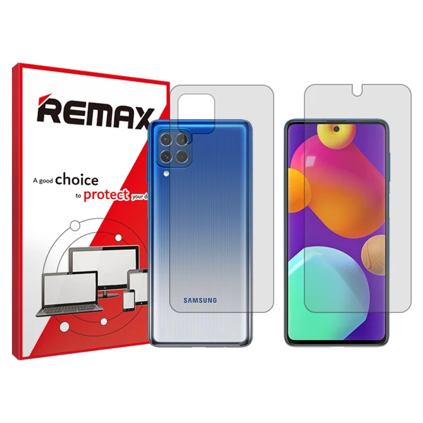 محافظ صفحه نمایش شفاف ریمکس مدل HyGEL مناسب برای گوشی موبایل سامسونگ Galaxy M62  به همراه محافظ پشت گوشی