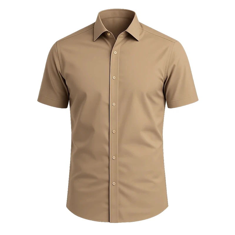 پیراهن آستین کوتاه یقه برگردان مردانه ابراف مدل رایان کد KERM