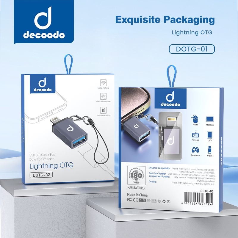 مبدل USB OTG به لایتنینگ دکودو مدل DOTG-02