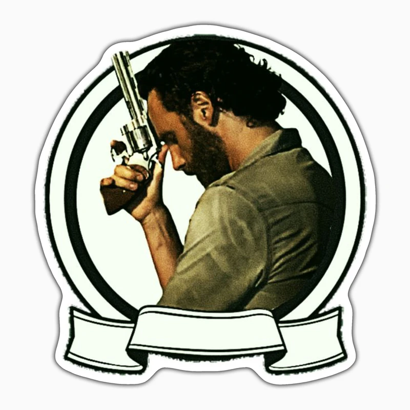 استیکر لپ تاپ و موبایل بووم طرح سریال Walkind Dead مدل Rick3 کد FR92