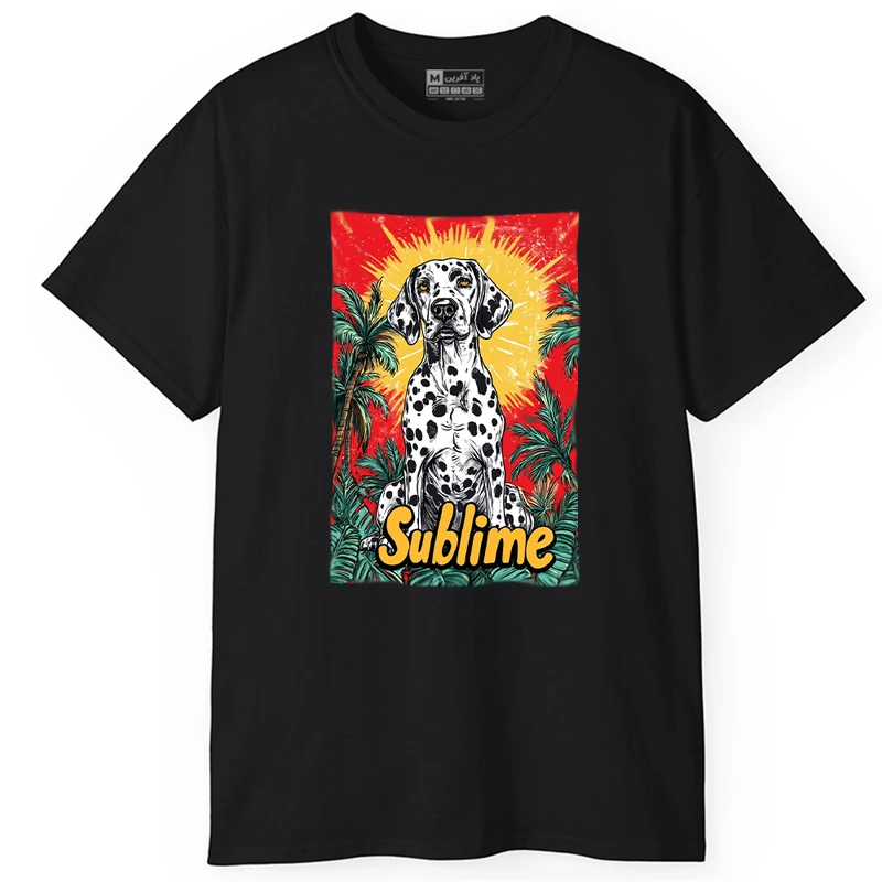 تی شرت آستین کوتاه مردانه پاد آفرین طرح سگ کد PT265