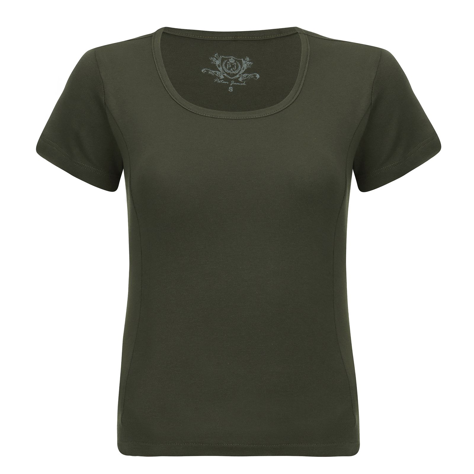 تی شرت آستین کوتاه زنانه پاتن جامه مدل فیانگو 131631020123335 رنگ سبز تیره -  - 1