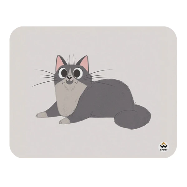 ماوس پد مخصوص بازی شادیت مدل نقاشی گربه کد01 سایز 24*19 سانتی متر