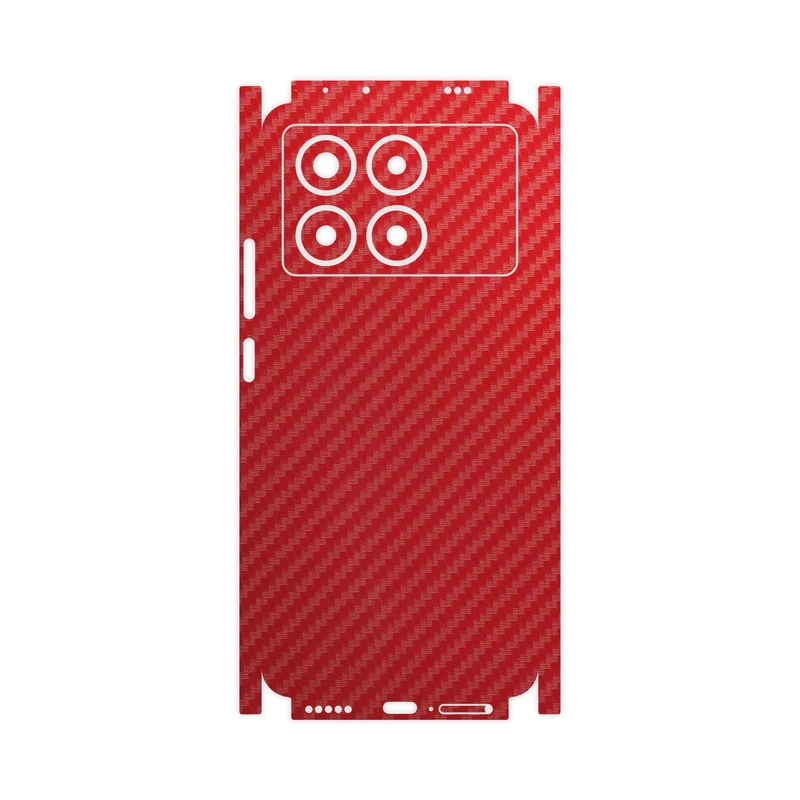 برچسب پوششی ماهوت مدل Red-Fiber-FullSkin مناسب برای گوشی موبایل شیائومی Poco X6 Pro