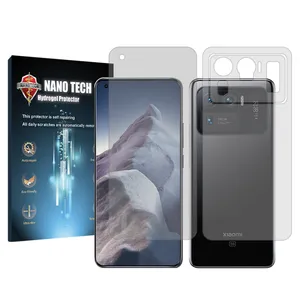 Nano tech transparent screen protector suitable Xiaomi Mi 11 Ultra mobile phone along with back of the phone