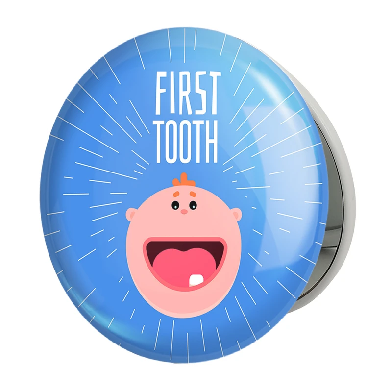 آینه جیبی خندالو طرح جشن دندونی پسرونه مدل تاشو کد 10943 