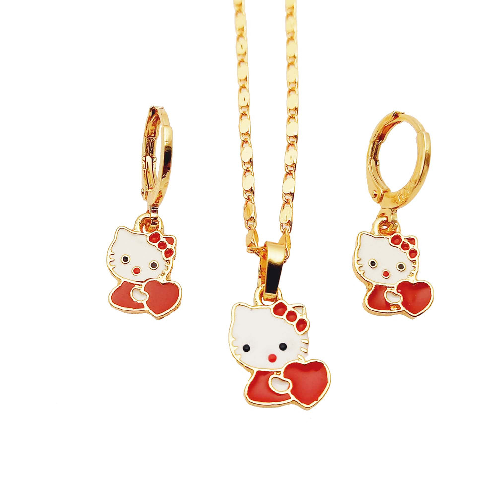 نیم ست دخترانه طرح گربه کد 253NSD