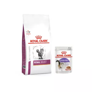 غذای خشک گربه رویال کنین مدل Renal Select وزن 2 کیلوگرم به همراه پوچ استریلازد