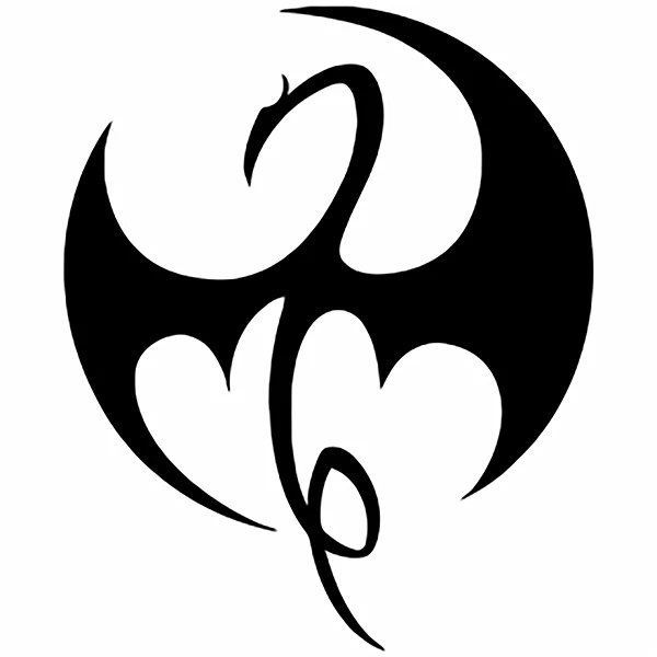 برچسب بدنه خودرو مارکت میکس طرح اژدها مدل Iron Fist کد 1138MMIX