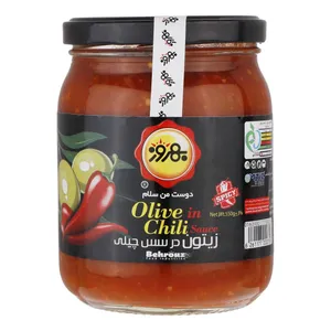 زیتون در سس چیلی بهروز - 550 گرم