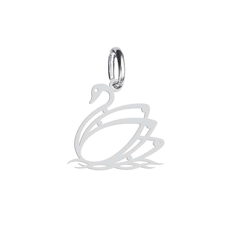 آویز گردنبند نقره هایکا طرح قو مدل n.ha 690 آویز گردنبند نقره هایکا طرح قو مدل n.ha 690