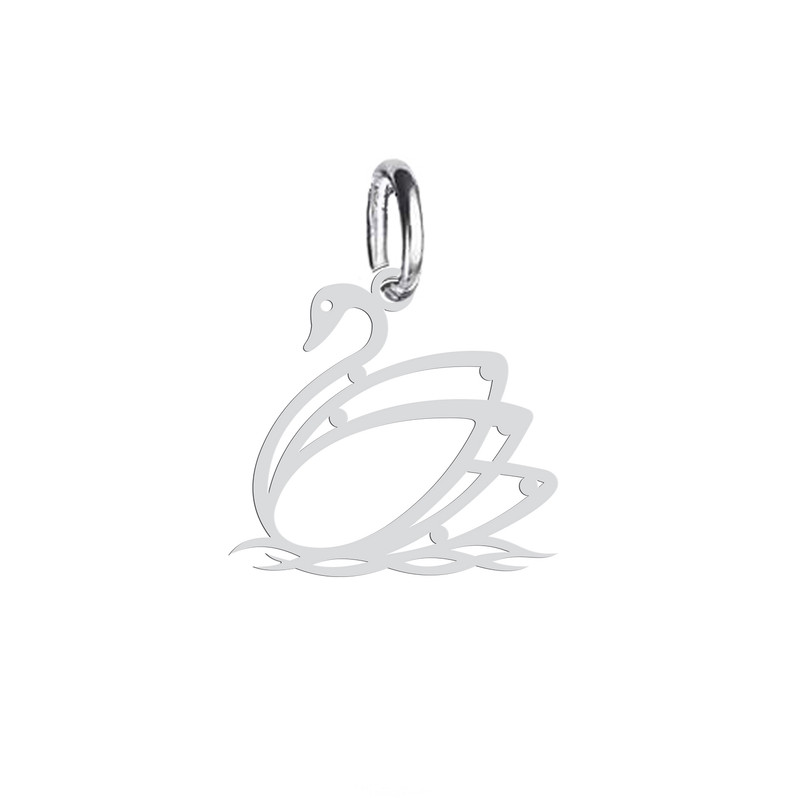 آویز گردنبند نقره هایکا طرح قو مدل n.ha 690 آویز گردنبند نقره هایکا طرح قو مدل n.ha 690