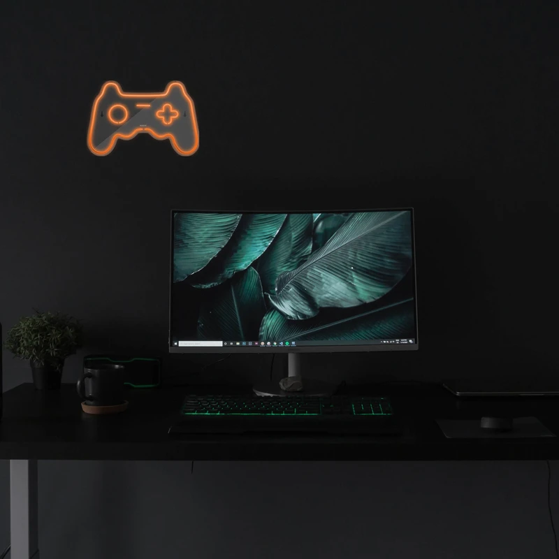 چراغ دیواری نئون دیزاین طرح Game-Controller