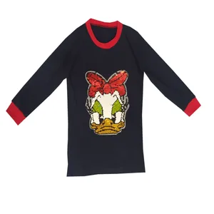 تی شرت آستین بلند دخترانه طرح اردک مدل 8391