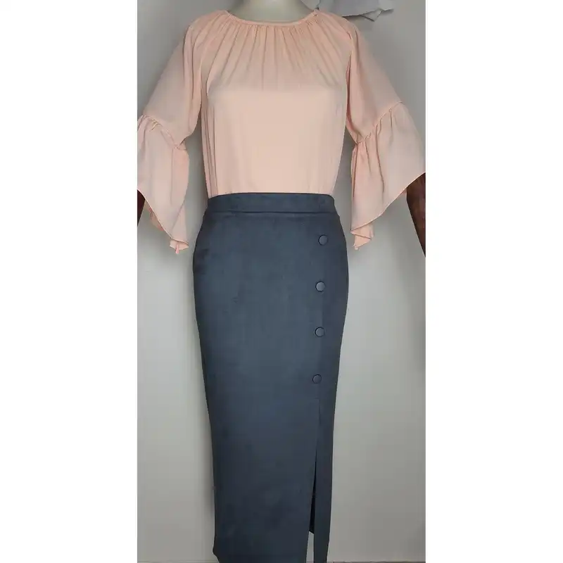 ست بلوز و دامن زنانه مدل se009gp رنگ طوسی