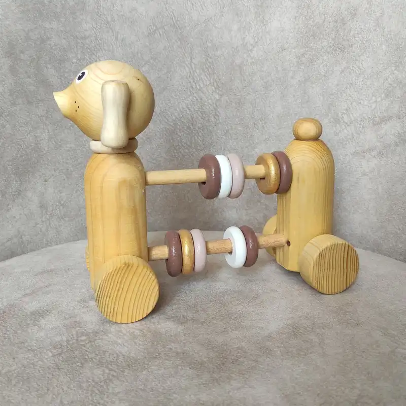 اسباب بازی چوبی مدل سگ شکم حلقه کد 013