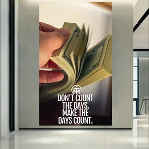 تابلو بوم طرح انگیزشی Dont Count the Days مدل 100 دلاری کد AR3770