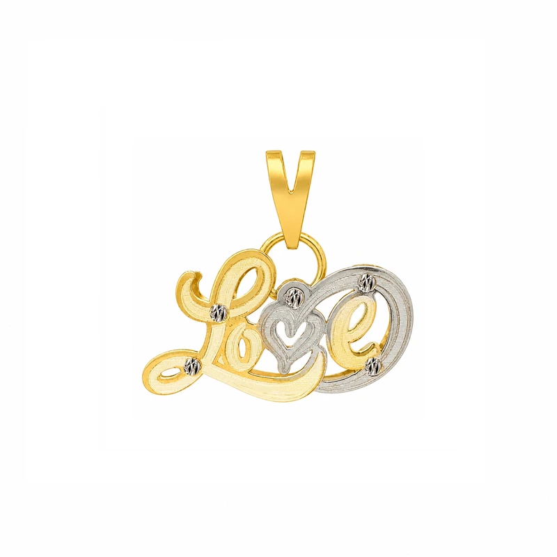 آویز گردنبند طلا 18 عیار زنانه مان گالری طرح لاو کد MD01-0026900