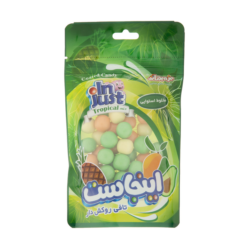 تافی روکش دار اینجاست با طعم مخلوط استوایی وزن 140 گرم