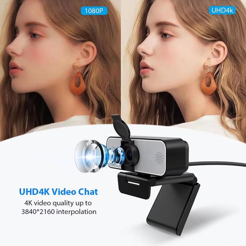 وب‌کم مدل 4K with Microphone and Privacy