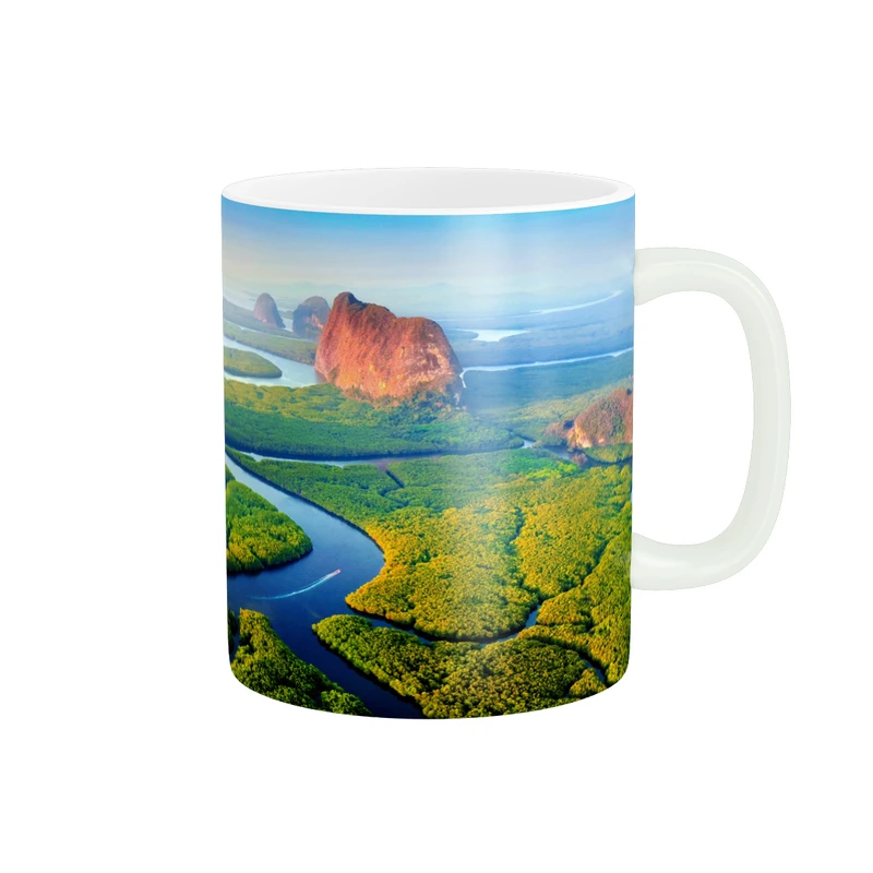 ماگ پاد آفرین مدل منظره سرسبز کد DKC74