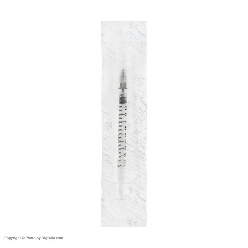 سرنگ 1 سی سی انسولین حلما طب مدل لوئر اسلیپ بسته 60 عددی
