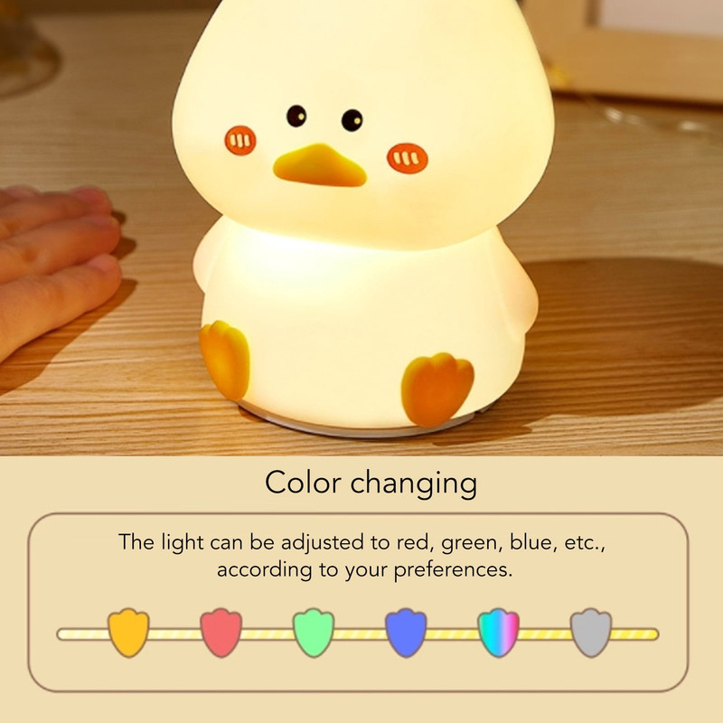 چراخ خواب کودک مدل جوجه سیلیکونی