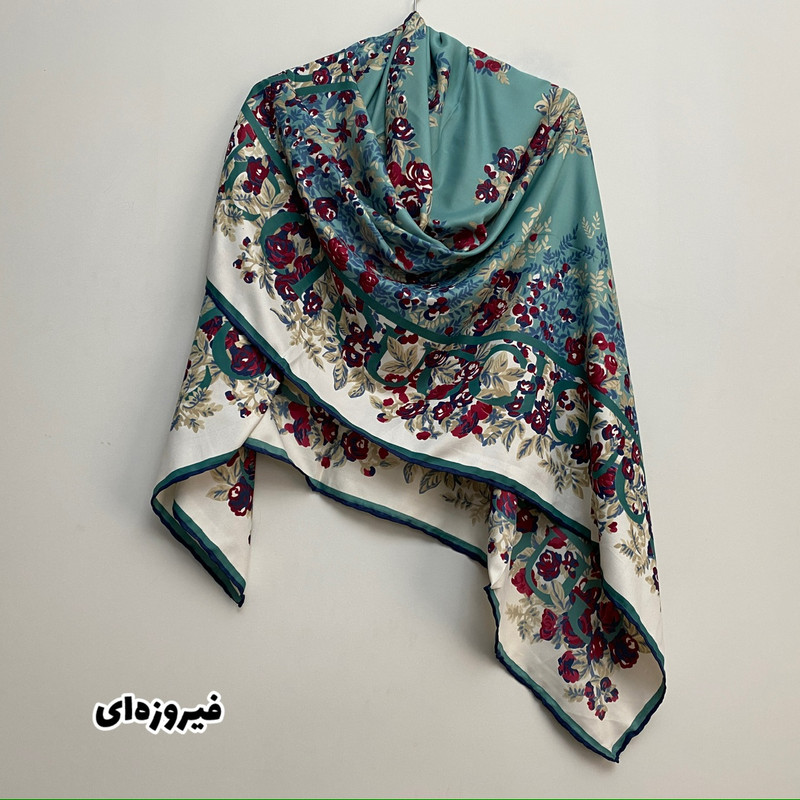 روسری زنانه مدل ابریشم توییل دست دوز کد 9966