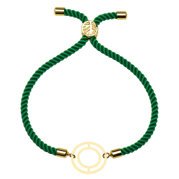 دستبند طلا 18 عیار زنانه کرابو طرح دایره مدل Kr102227