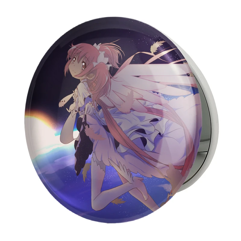 آینه جیبی خندالو طرح مادوکا کانام انیمه مادوکا مجیکا Madoka Magica مدل تاشو کد 18359 