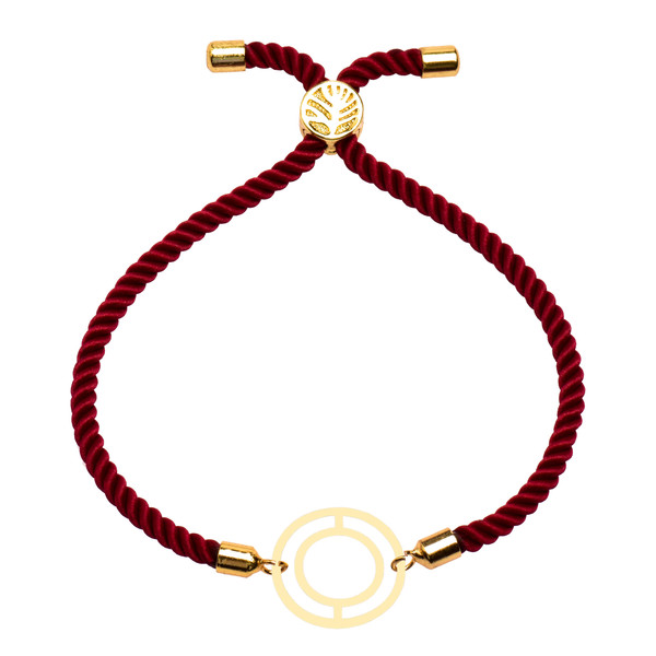 دستبند طلا 18 عیار زنانه کرابو طرح دایره مدل Kr102233