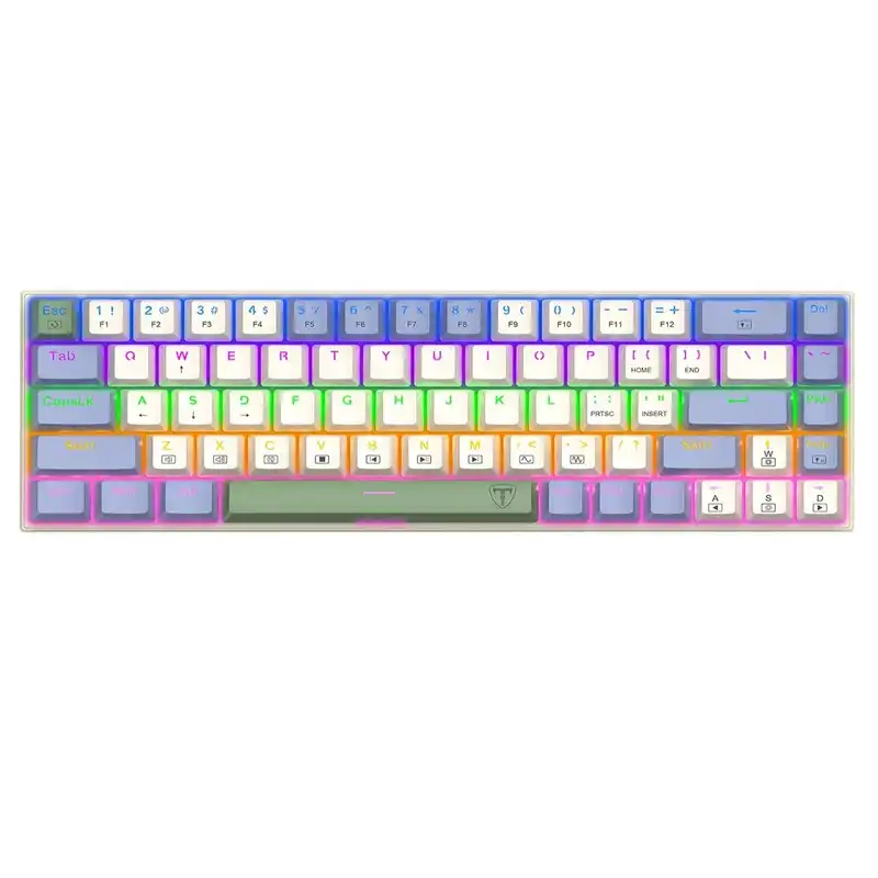 کیبورد گیمینگ تی دگر مدل Viator T-TGK325 Rainbow