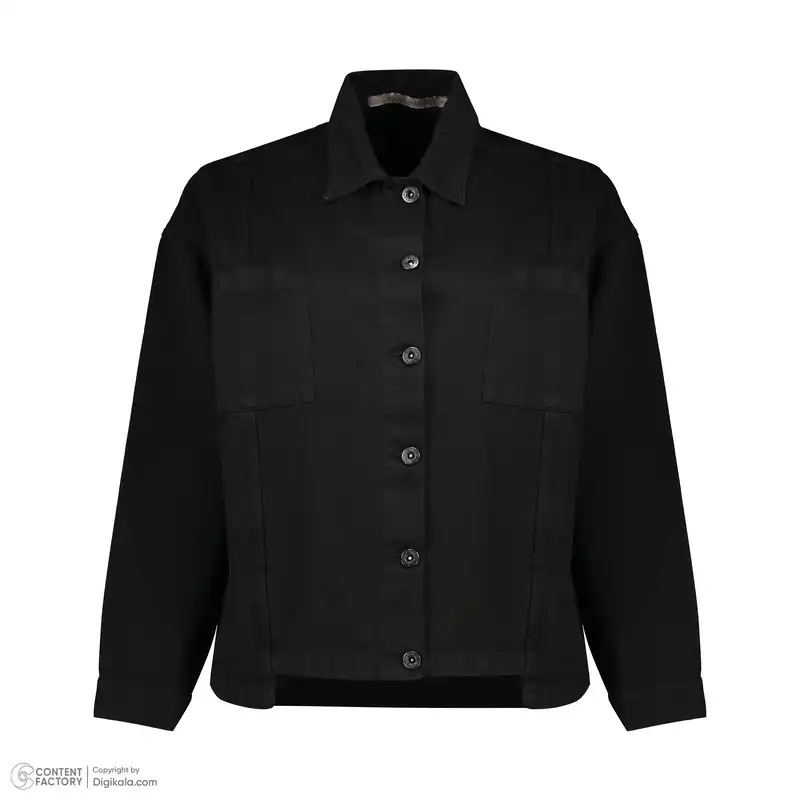 کت زنانه پاتن جامه مدل کتان کد 108231020234846 رنگ مشکی