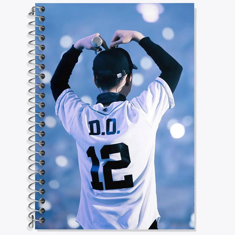 دفتر زبان 50 برگ خندالو مدل دو خط طرح دی او گروه اکسو EXO کد 13364