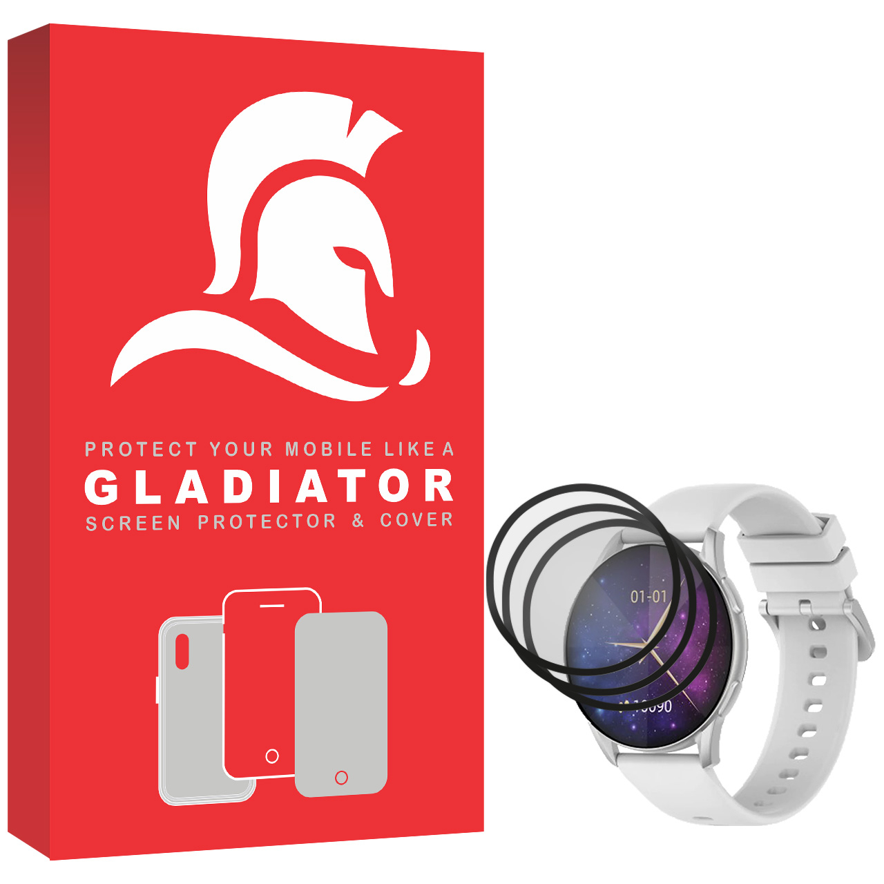 محافظ صفحه نمایش گلادیاتور مدل GWP3000 مناسب برای ساعت هوشمند کیسلکت L11 Pro بسته سه عددی