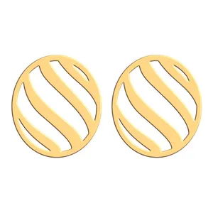گوشواره طلا 18 عیار زنانه فرشته مدل اسلیمی WEL-000019