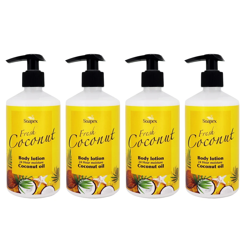 لوسیون بدن سوپکس مدل Coconut oil حجم 350 میلی لیتر مجموعه 4 عددی