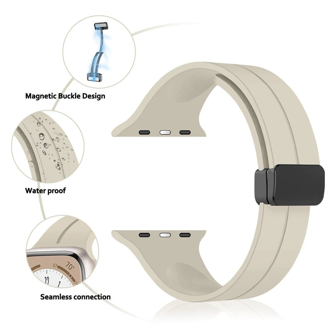 بند راینو مدل Magnetic D-Buckle مناسب برای اپل واچ الترا Watch Ultra 2