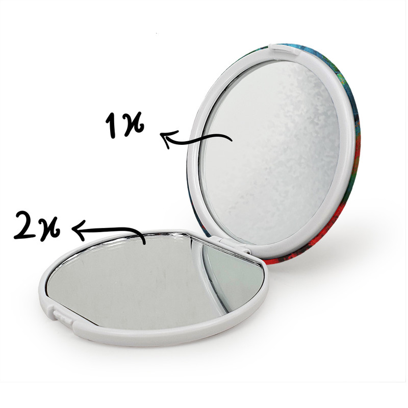 آینه جیبی خندالو طرح باشگاه رئال مادرید Real Madrid مدل تاشو کد 2010