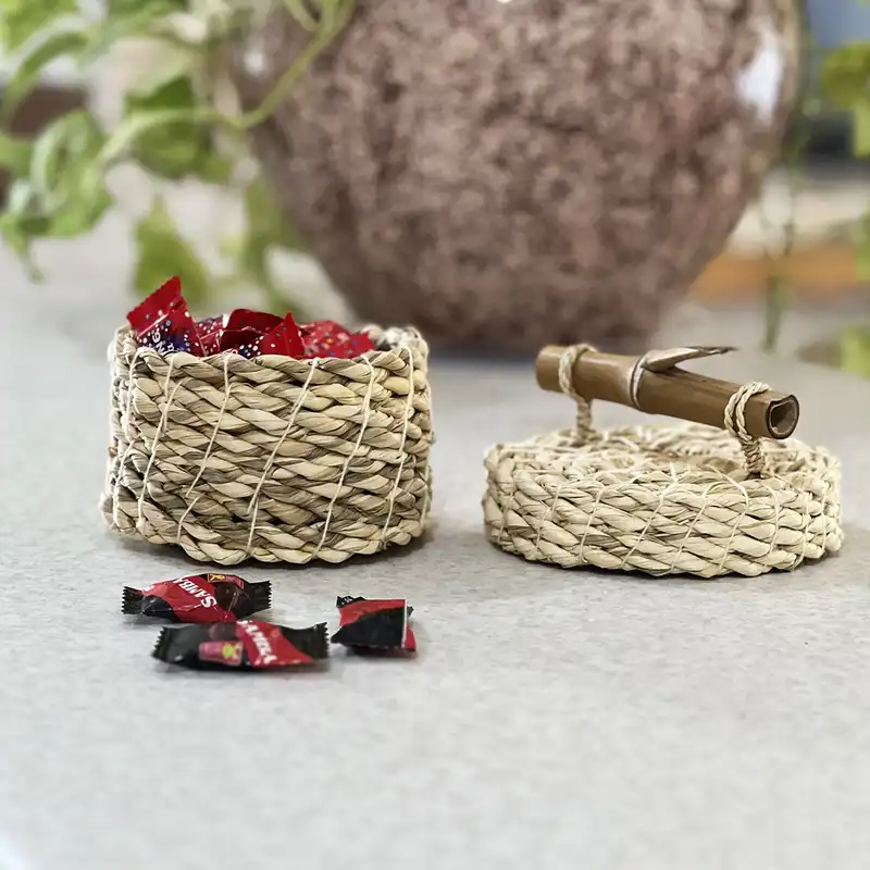 ظرف حصیری مدل روستیک