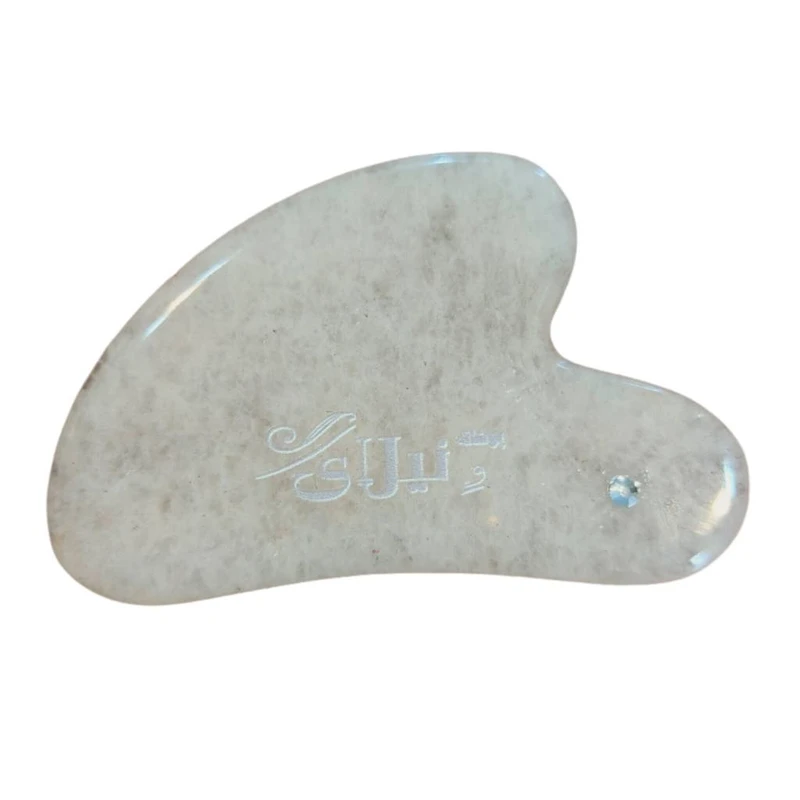 ماساژور دستی صورت پوشانه نیلای مدل گواشا رزکوارتز