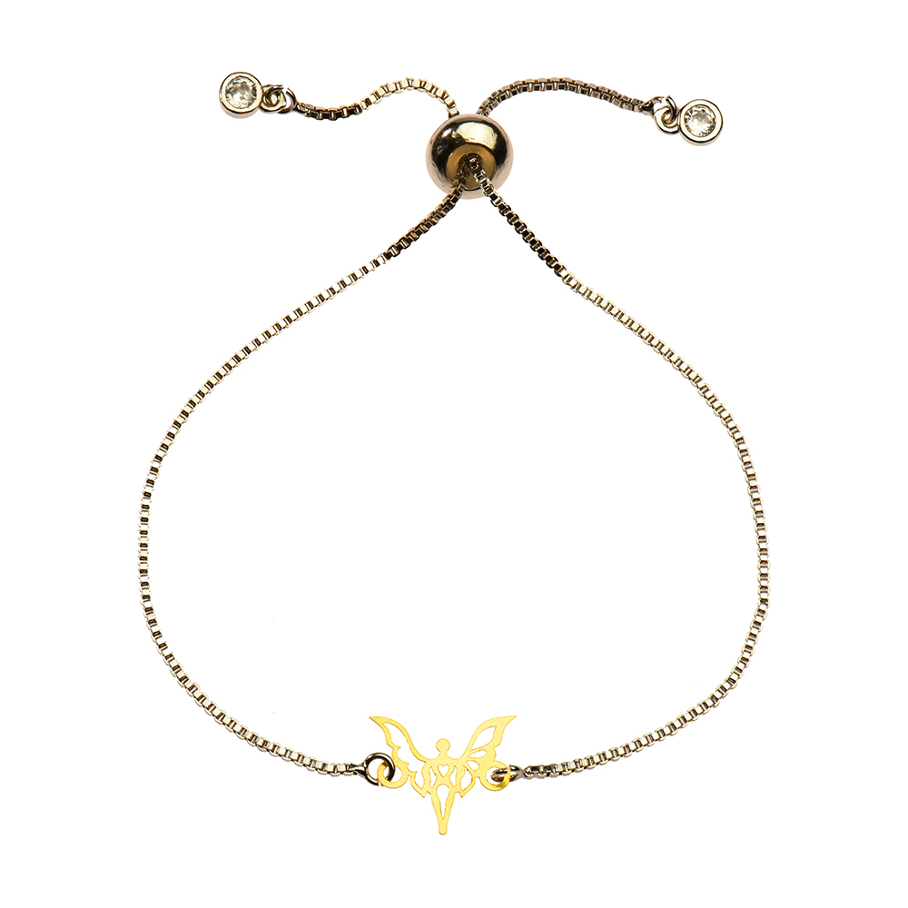 دستبند طلا 18 عیار دخترانه کرابو طرح فرشته مدل Krd1083
