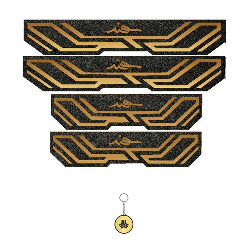 برچسب بدنه خودرو مهدیار کد PKA T 1062 مناسب برای سهند مجموعه 4 عددی به همراه جا کلیدی